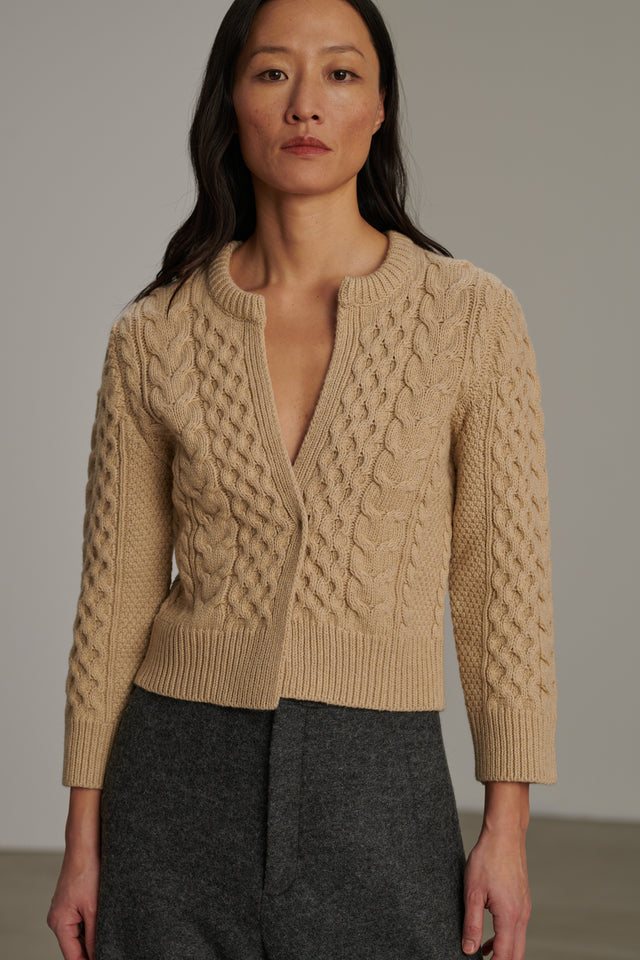 Cardigan Conrad - Beige - Laine - Femme