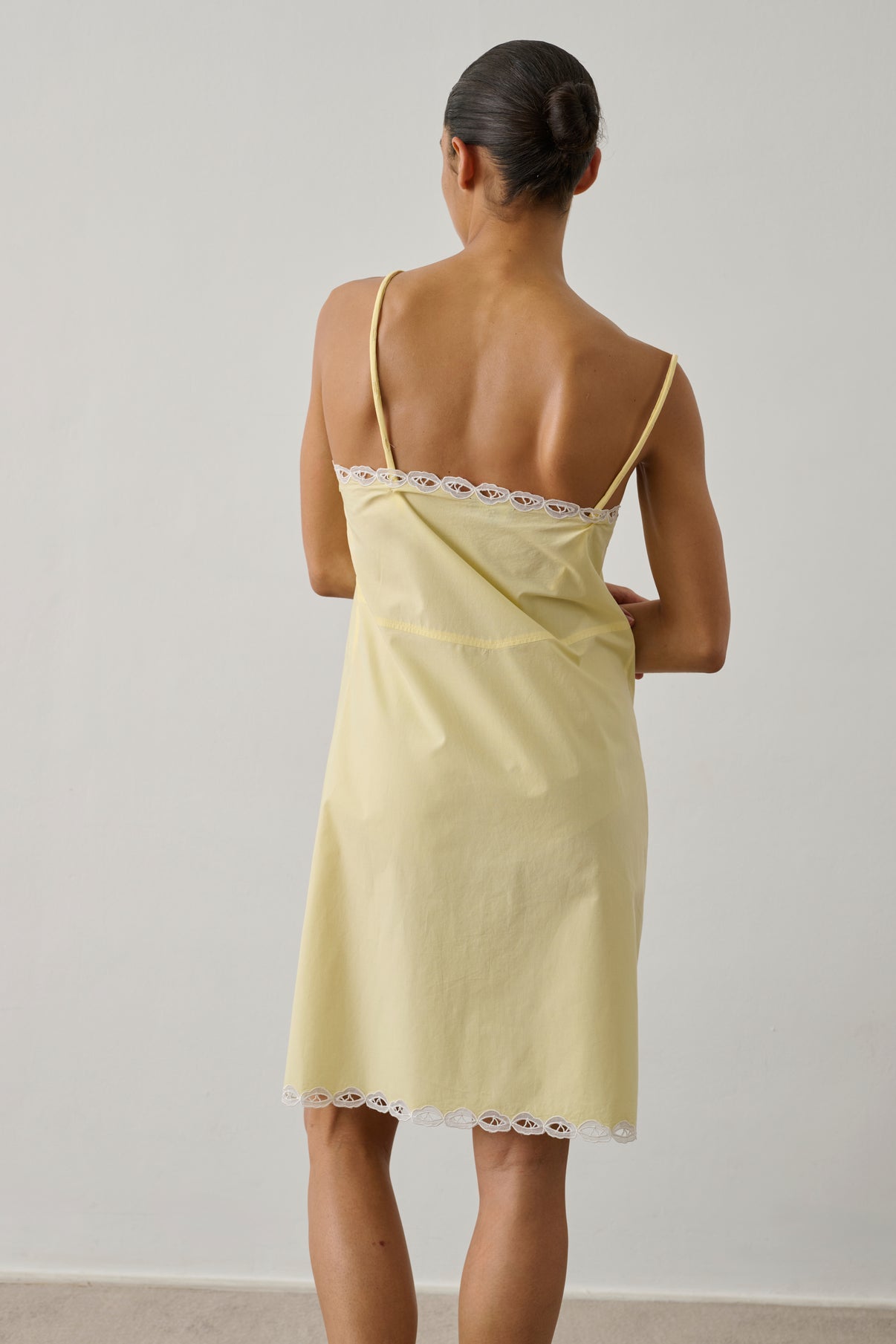 Robe Hillary - Jaune Pâle - Coton - Femme vue 3