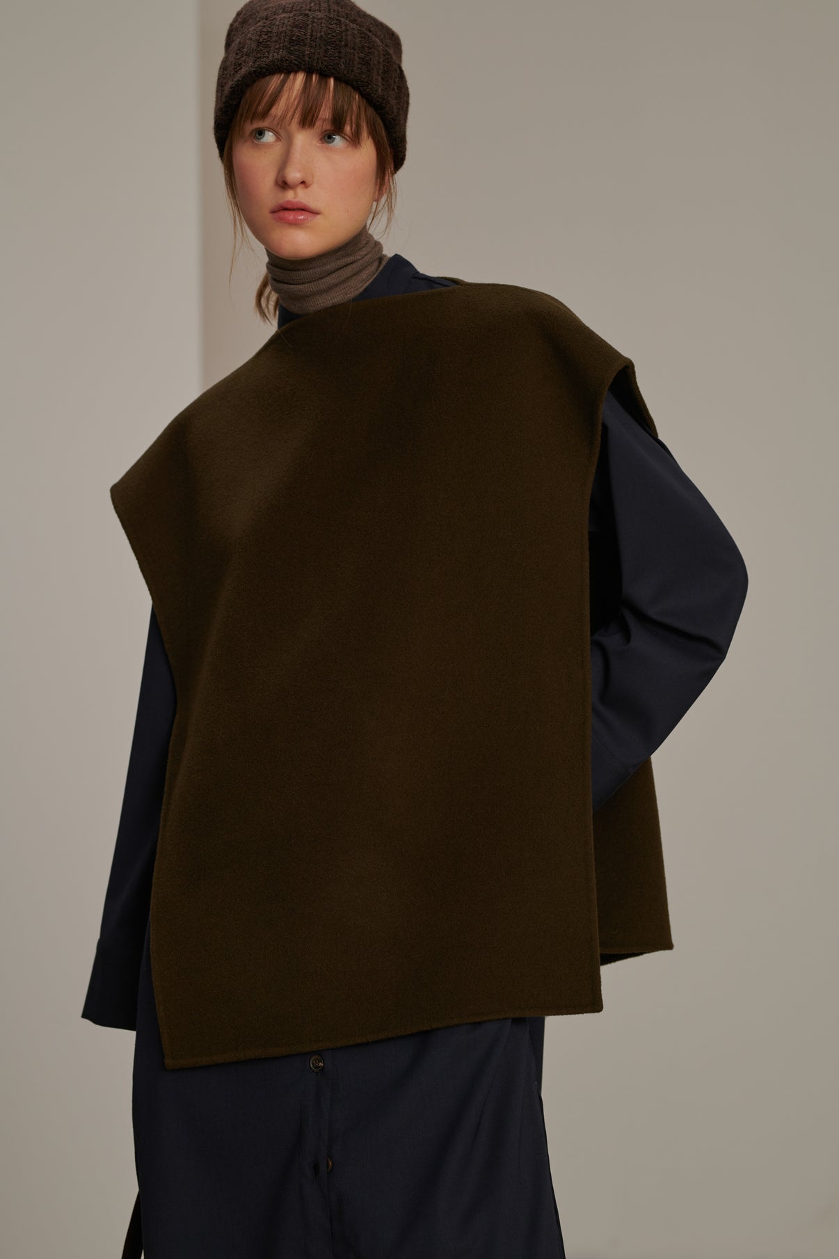 Pull Ciel - Kaki Militaire - Laine - Femme vue 3