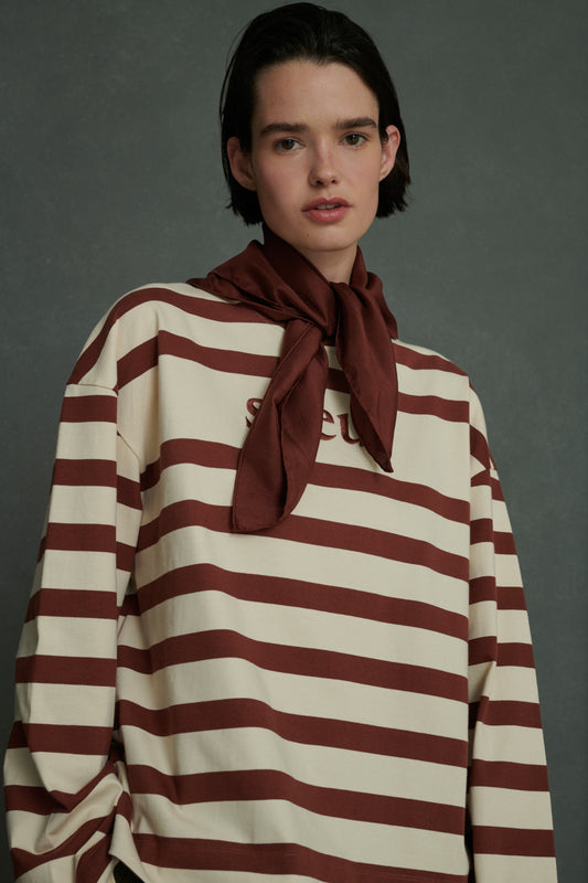 Foulard Square - Terre Battue - Soie - Femme