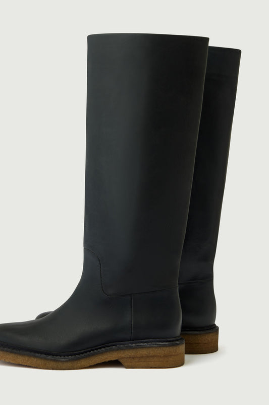 Bottes Babylon - Gris Anthracite - Cuir - Femme